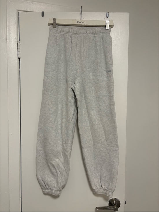 TNA Pants - TNA Aritzia Mega Joggers - Heather Cloud White